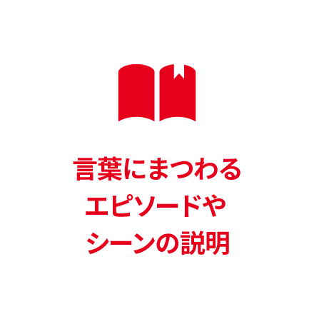 言葉のエピソードや シーンの説明
